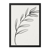 Minimalist Botanical Wall Art, Leaf Line Drawing Print, Modern Plant Decor, Simple Elegant Art, Nature Inspired Wall Decor - Tawshia